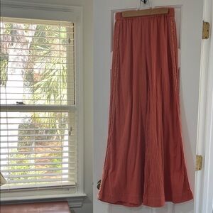 Roxy Wide Leg Pants in Rust